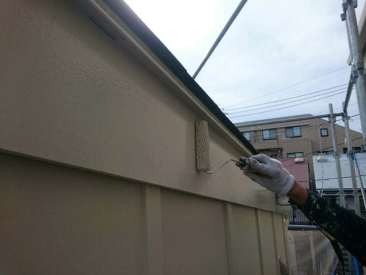 破風板上塗り