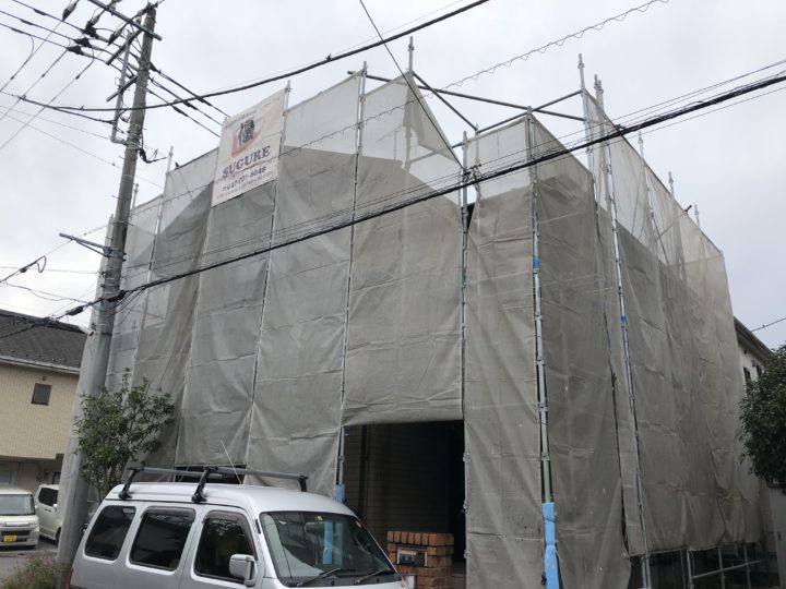 足場組立全景