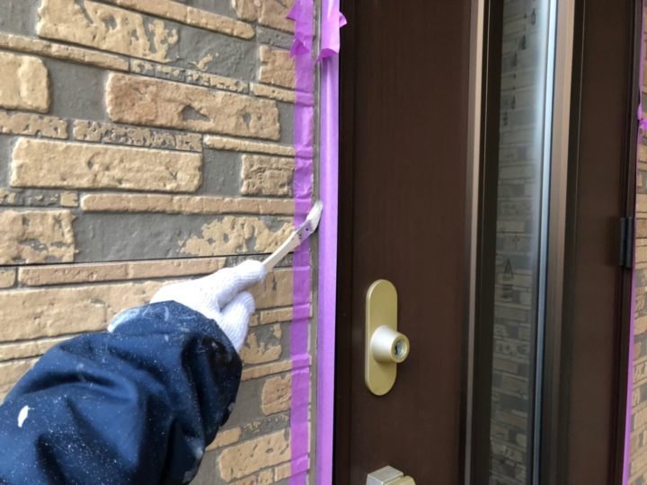 開口部廻りプライマ－塗布
