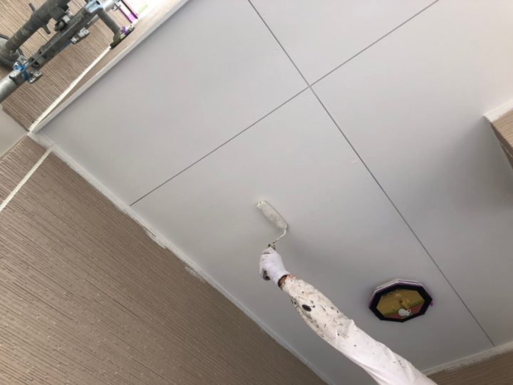 軒天上塗り