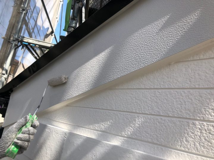 破風板上塗り