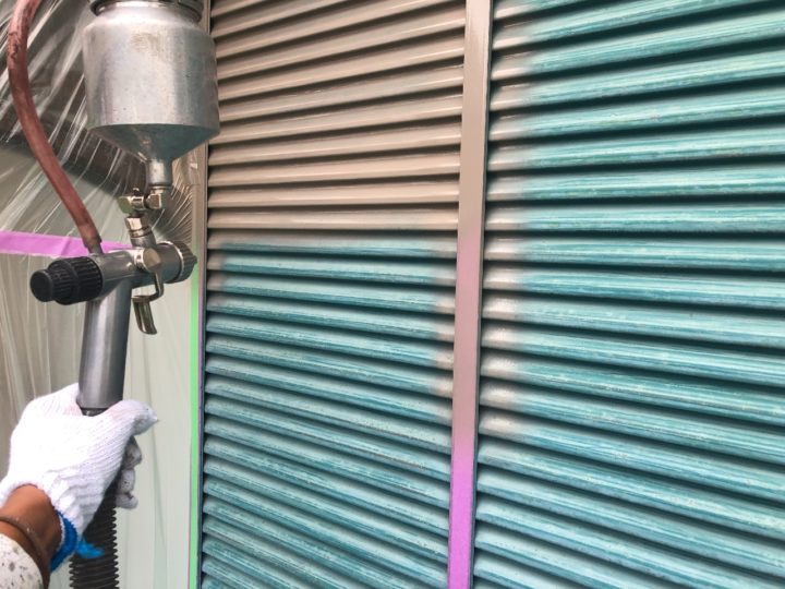 戸袋中塗り