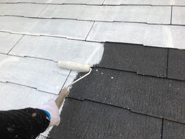 屋根下塗り