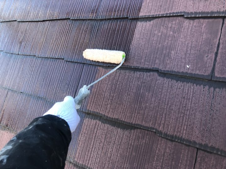 屋根下塗り
