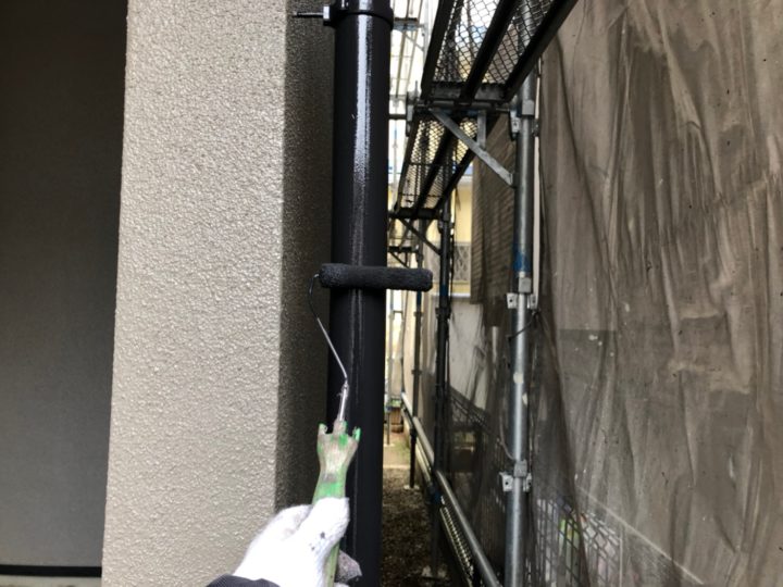 雨樋塗装２回目