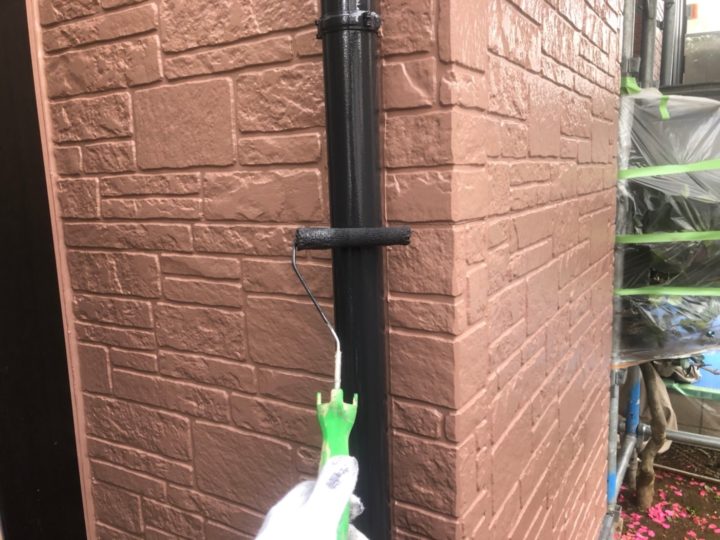 雨樋塗装２回目