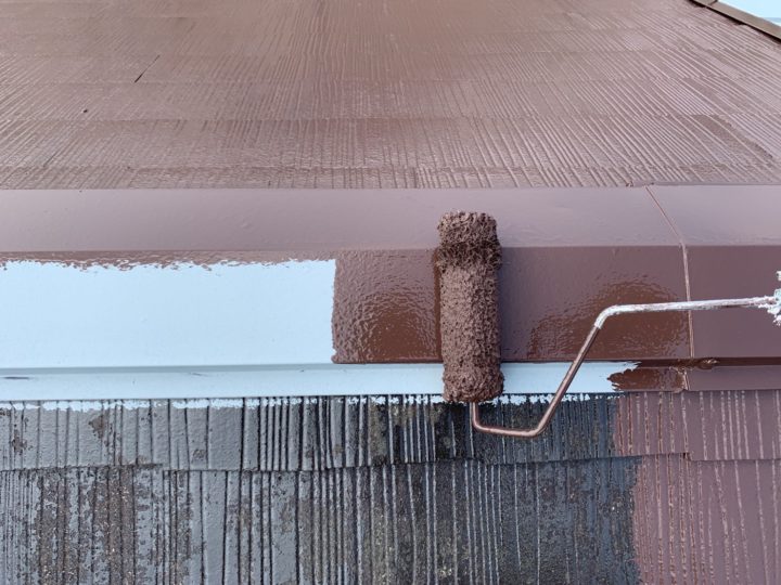 棟板金中塗り