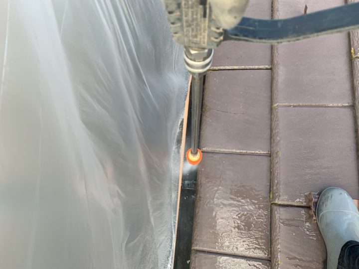 雨樋内部高圧洗浄