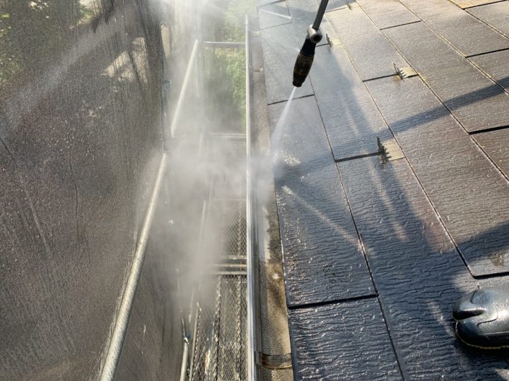 雨樋内部高圧洗浄