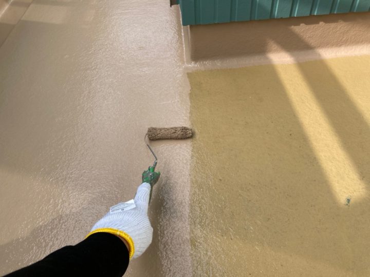 ベランダ床上塗り