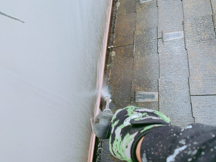 雨樋内部高圧洗浄