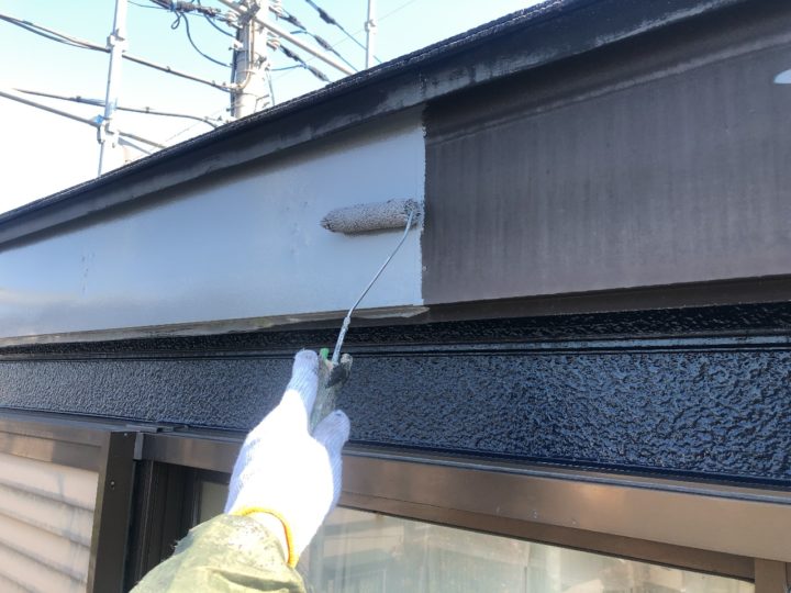 破風板下塗り