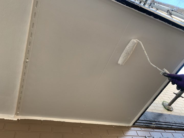 軒天塗装2回目