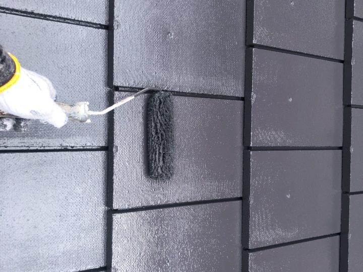 セメント瓦屋根上塗り