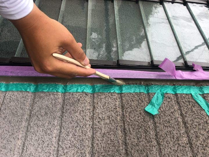 開口部回りシ－リングプライマー塗布