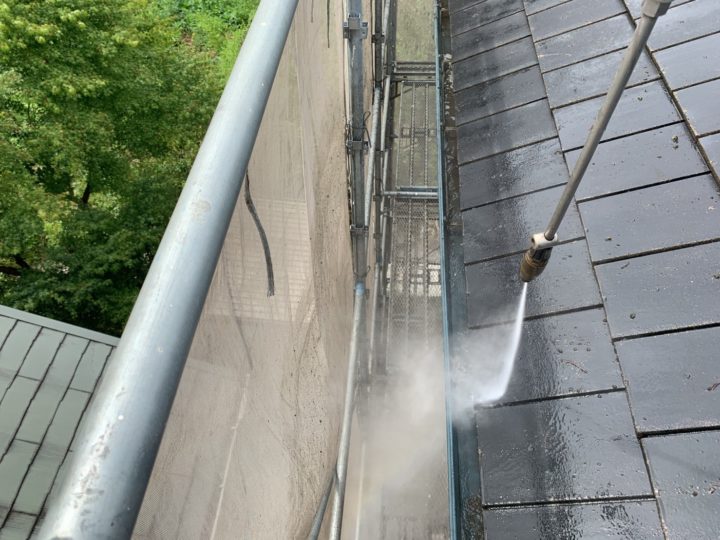 雨樋内部高圧洗浄