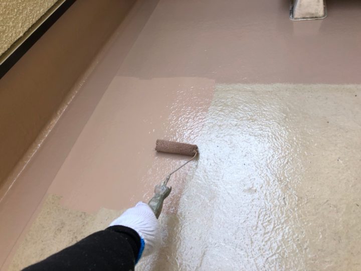 ベランダ床上塗り
