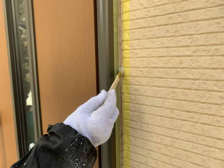 開口部回りシ－リングプライマー塗布