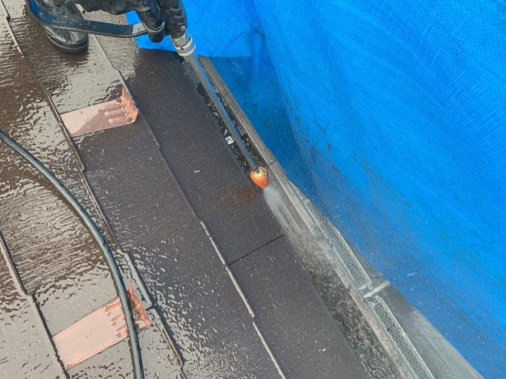 雨樋内部高圧洗浄