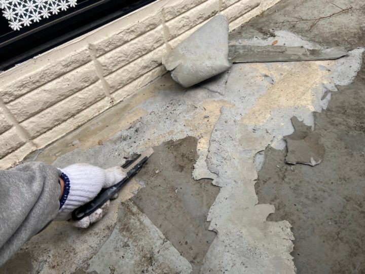 ケレン作業中