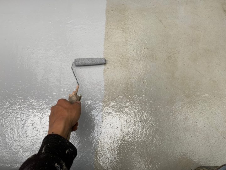 ベランダ床上塗り
