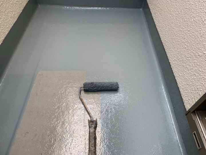 ベランダ床上塗り