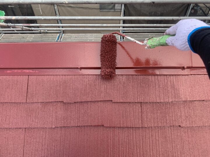 棟板金上塗り