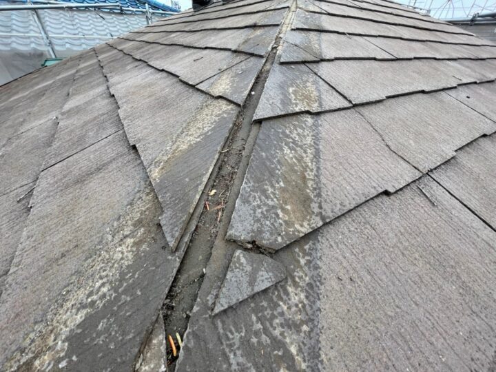 既存棟板金撤去状況