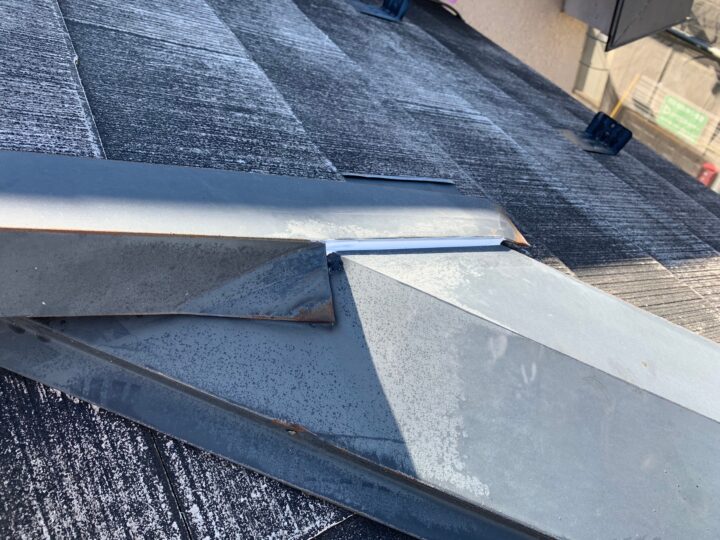 棟板金釘打ち補修施工後