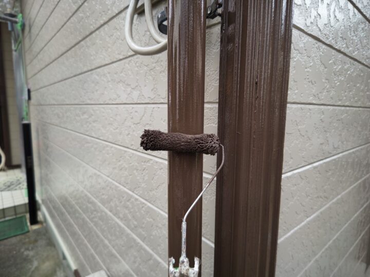 雨樋塗装２回目