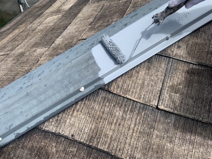 屋根板金下塗り