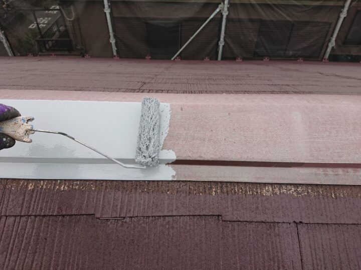 屋根板金下塗り