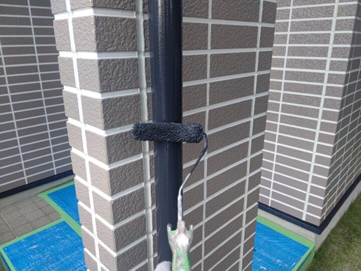 雨樋塗装２回目