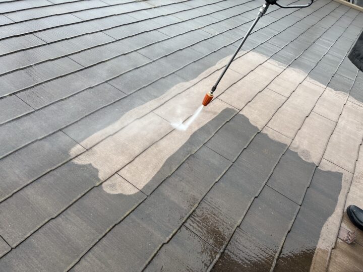屋根高圧洗浄工事