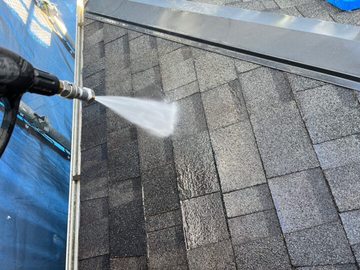 屋根高圧洗浄工事