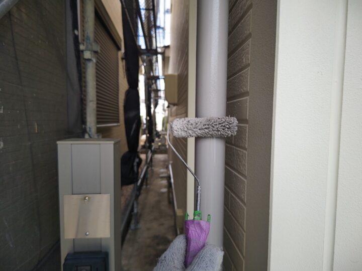 雨樋塗装２回目