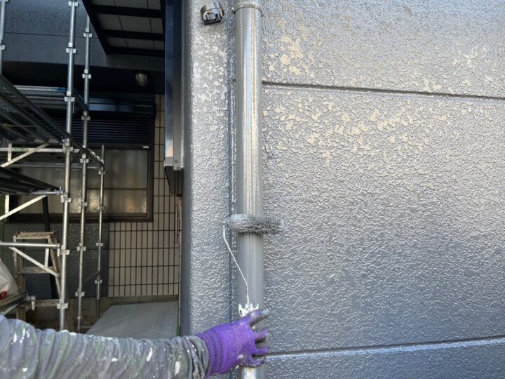 雨樋塗装２回目