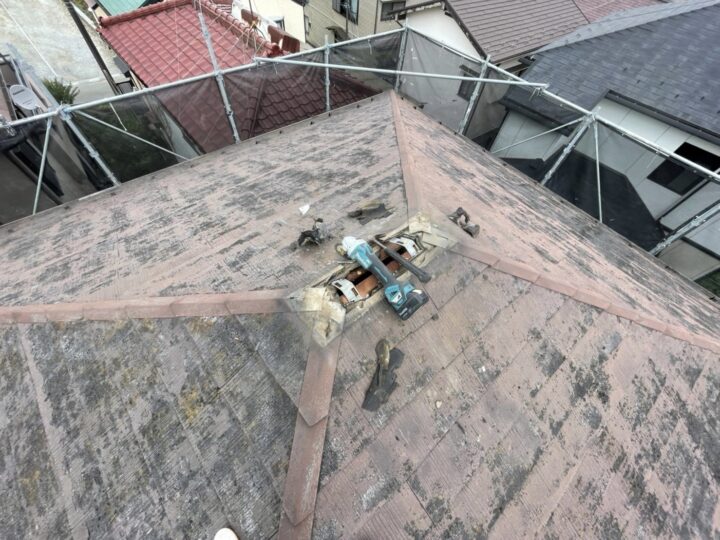 旧棟板金解体完了全景