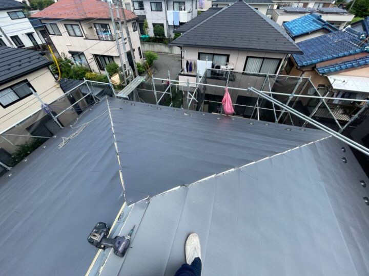 ニチハ・横暖ルーフαS本体施工