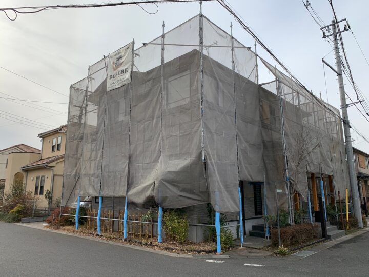 足場組み立て作業