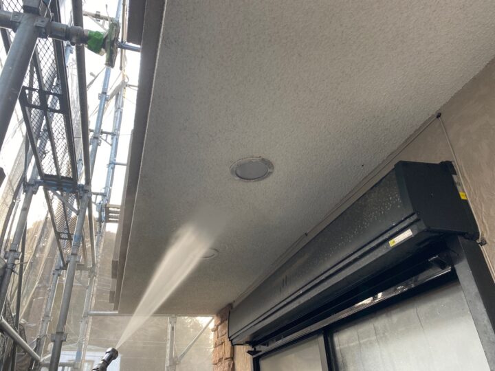 軒天高圧洗浄工事