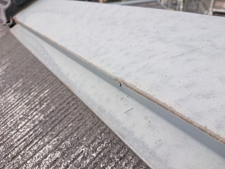屋根板金釘打ち補修施工後