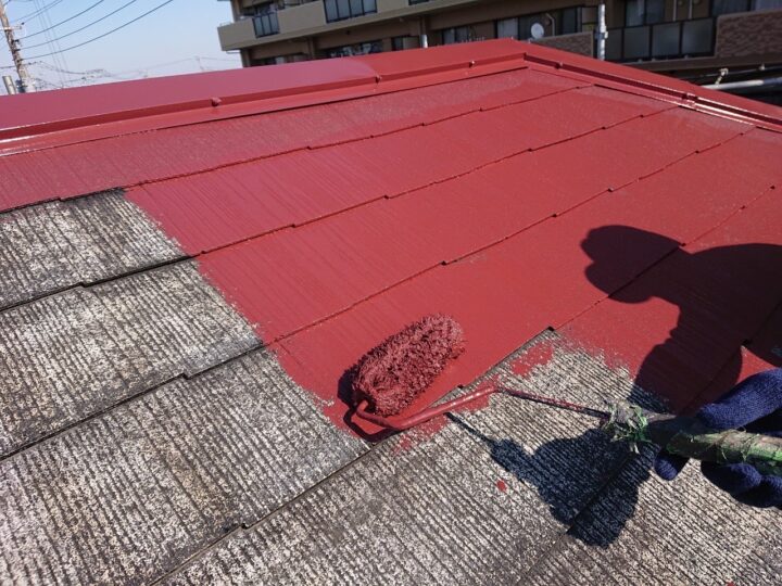屋根中塗り工事