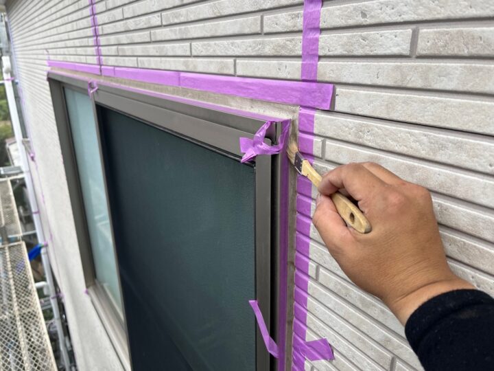 開口部回りシ－リング専用プライマ－塗布