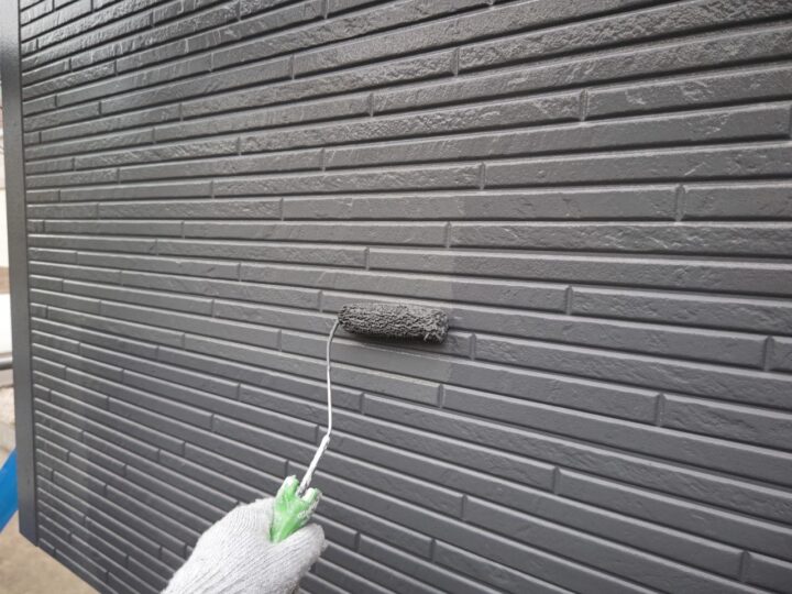 アクセント外壁上塗り工事