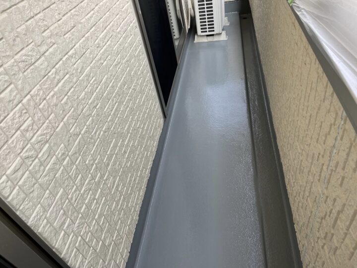 ベランダ床完了全景