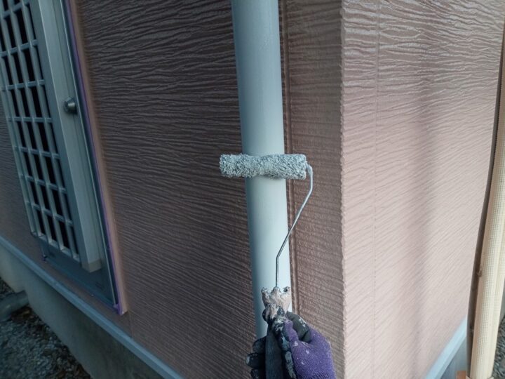 雨樋塗装２回目