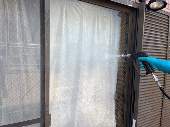 開口部高圧洗浄工事