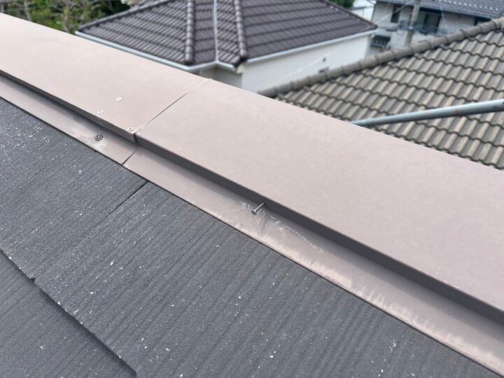棟板金釘打ち補修施工前