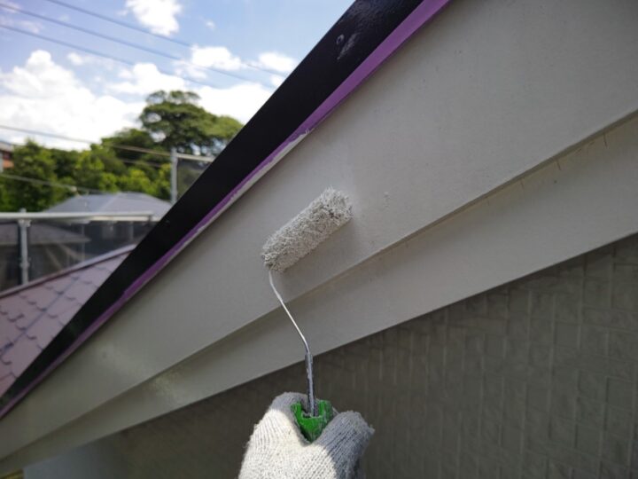破風板下塗り工事